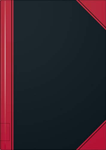 K + E 5 x Geschäftsbuch A5 blanko 96 Blatt schwarz/rot