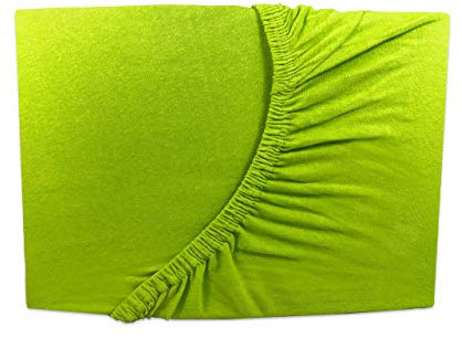 Topper Spannbettlaken - Apfel grün/Lime Green/vert - 180x200-200x200cm Jersey Boxspring (apfelgrün/Lime Green/vert)