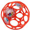 Bright Starts, Oball Rattle, Rot - Flexibles und leicht Greifbares Design, für Kinder Jeden Alters