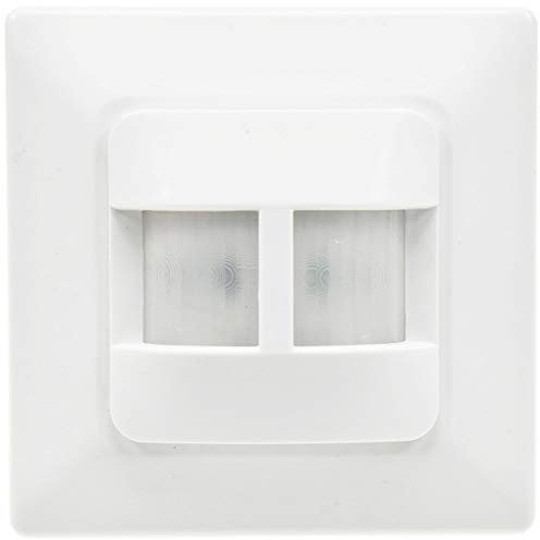 ChiliTec Bewegungsmelder 180° Unterputz Innen Einbau Sensor Schaltet ab 1Watt 9m Reichweite 230V 2-Draht Anschluss Ersetzt einen Lichtschalter Weiß