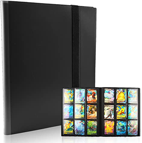 Album di Carte Collezionabili, Porta Figurine, Album per Cartes da Collezione, Raccoglitore Cartes Album, Figurina Album Carte Può Contenere Fino a 360 Carte, 31x25x2cm (black)