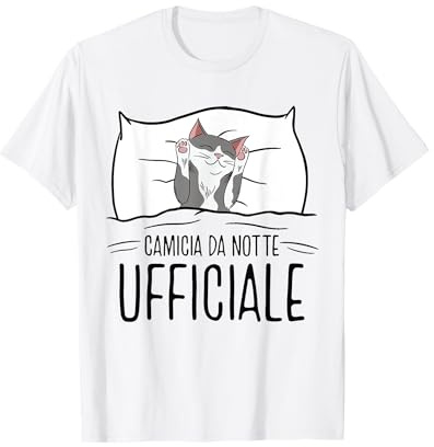 Divertente Sonno Camicia Da Notte Pigiama Gatto Maglietta