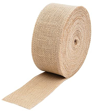 4cmx10M Hessian Ribbon Natural Jute Burlap Ribbon Roll Vintage | for Gift Wrapping Crafting Wedding Christmas Decorations