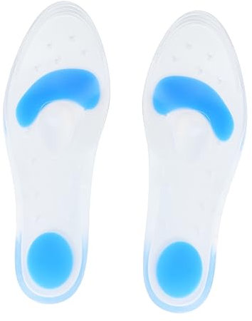 GLEAVI Silikon Fußgewölbepolster Einlegesohlen Dämpfende Sporteinlagen Für Damen Und Herren Atmungsaktiv Für Fußpflege Und Plantarfasziitis Größem (39-40)