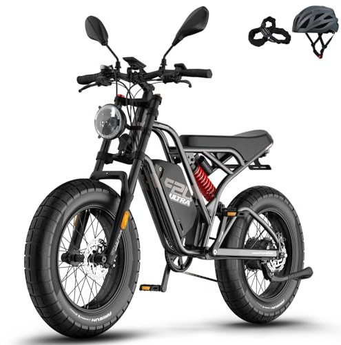 Fafrees F20 Ultra Bicicleta Eléctrica, Fatbike de 20 x 5,0, E-Bike con Batería de 25 Ah/1200 WH, Suspensión Total, Bici Eléctrica para Hombres, Alcance 80-120 KM (Negro)