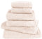 Pure Label 6-TLG. Handtücher Set mit Aufhängeschlaufen aus 100% Baumwolle, saugstark und weich - 2X Badetuch (70x140 cm) 2X Handtuch (50x100cm) 2X Gästetuch (30x50 cm), Creme