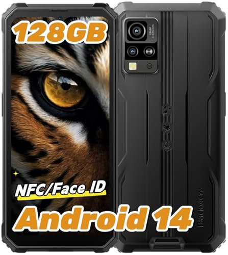 Blackview BV4800 Pro Outdoor Handy Ohne Vertrag Android 14, 12GB+128GB/2TB TF,Outdoor Smartphone, Corning Gorilla 6.56 HD+, IP69K Buastellenhandy 4G Dual SIM,16MP+8MP, NFC/OTG/GPS Mit Schutzhülle