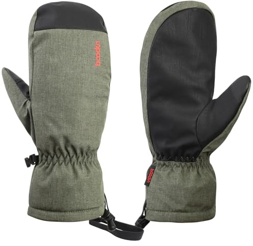 QKURT Moufles de Ski,Mitaines d'hiver Mitaines de Snowboard Mitaines de Neige Convient aux Hommes et aux Femmes