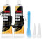 AllisWay 2 Pièces Colle Pare Brise Voiture, Silicone Noir, Mastic Carrosserie, Imperméable et Résistant aux Hautes Températures, Utilisé pour L'Étanchéité des Portes et des Fenêtres de Voiture, 100ml