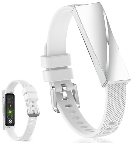 MiracDan Reloj Inteligente Mujer Hombre de Salud sin Pantalla, Smart Band Monitorización 24/7, Ultraligero Pulsera Actividad, GPS para Running Podometro, 40 Días de Autonomía Reloj Deporte, Plata