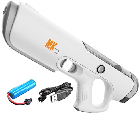 Electric Water Gun,Pulse Electric Water Pistol for Adults Kids, Strong Power,2 in 1 Continuous Water Guns,Up to 25 FT Long Range, Summer Water Gun Toys for Summer Pool Beach Outdoor ﻿ ﻿ ﻿ (White)