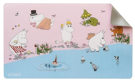 Grupo Erik XXL Mouse Pad - Moomins Gifts | Gaming Desk Mat 23.6 x 13.8 inches Faux Leather Mat, Keyboard & Mouse Mat Large | Gaming Gifts Gamer