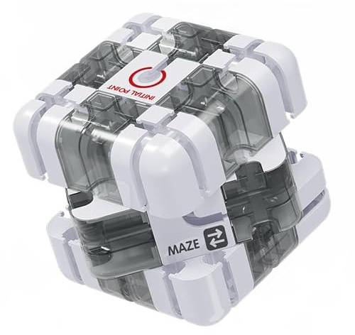 Large Labyrinth 3D Maze Cube, 3D Magic Roller Ball Puzzles Maze Cube, Logical Challenge 3x3 Maze Puzzle for Stress Relief and Logic Development,Labyrinth Puzzle Cubes Mazes Game