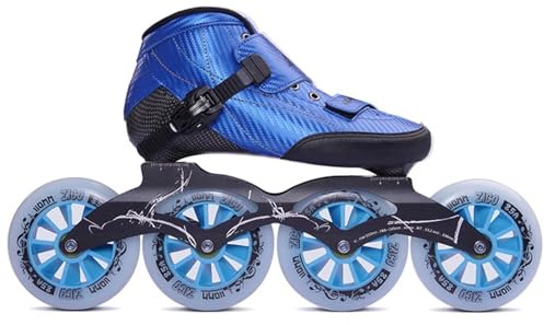 Pattini a rotelle Quad da uomo, scarpe da corsa con ruote da 100 mm, in fibra di carbonio, unisex, ideali per il derby e l'uso all'aperto, vestibilità fedele alla taglia