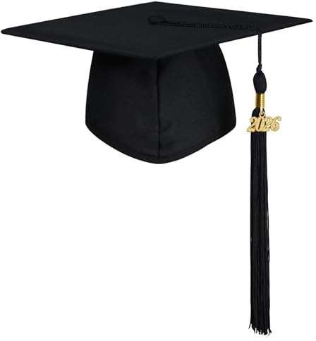 GraduatePro Matte Kids Graduation Cap Class of 2026 with Tassel for Kindergarten Preschool Graduation Ceremony Black