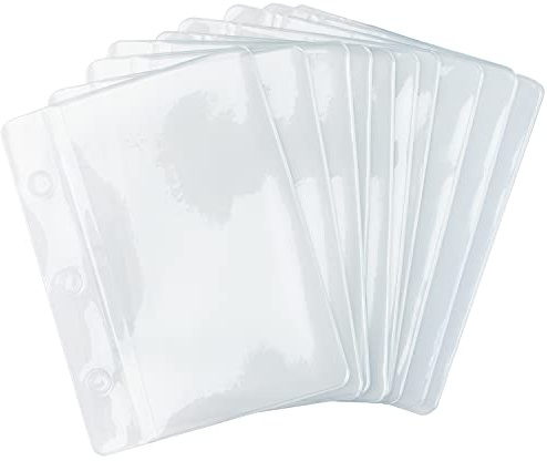 hihaba Mini 3 Holes Binder Refill Sheet for Twinkle Glitter Album/Compatible with 2x3 Photos of Fujifilm Instax Mini Cameras, Collecting Kpop Photo Cards and Name Cards(Double-Side Pocket 40 Sheets)