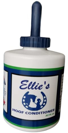 Angry Horse Forge Hoof Conditioner Moisturizer by Ellie's 32oz with Brush for Dry Hooves
