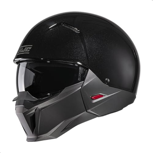 HJC i20 Solid Open Face Motorcycle Helmet, DOT Approved (Black, Medium)