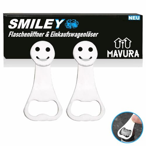 SMILEY Flaschen Öffner & Einkaufswagenlöser Einkaufswagenchip