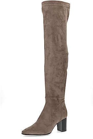 CAPRICE 9-25521-41, Stivali con tacco Donna, Marrone (Taupe Stretch), 36 EU