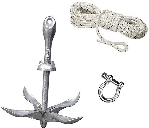 Klovoo Kit Ancre Parapluie + Dessus de 30 mètres - pour Nautica, Bateau, Canot, Voile, Navigation (8 kg)
