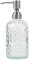 Dispenser per sapone da bagno e cucina in vetro con pompa in acciaio inox 304 (trasparente)