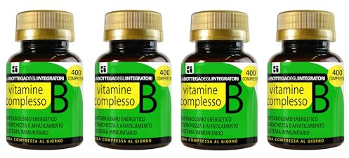Vitamina Complesso B 1600 Compresse 1 al Giorno | non di origine animale | Gruppo B Completo ad Alto Dosaggio | Stanchezza Affaticamento | Sistema Immunitario | Energia | Senza Glutine e Lattosio