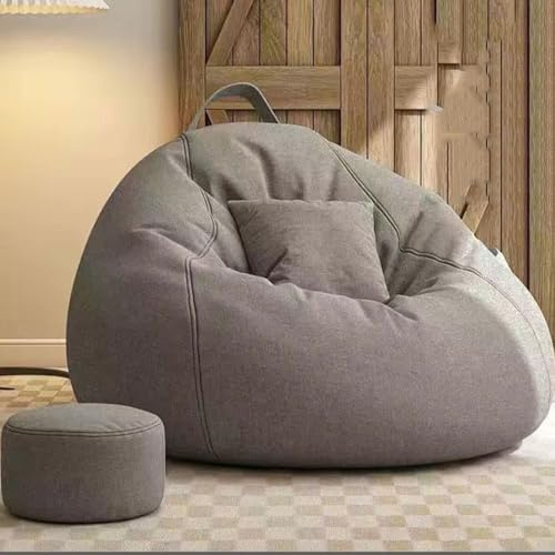 Sofa Puff Salon Moderno Puff Pera Gigante con Reposapies Sofa Puf Gigante Moderno con Reposapies Bean Bag Versátil Puff Gamer Niños Funda Lavable a Máquina para Adultos o Decoracion Habitacion Juven