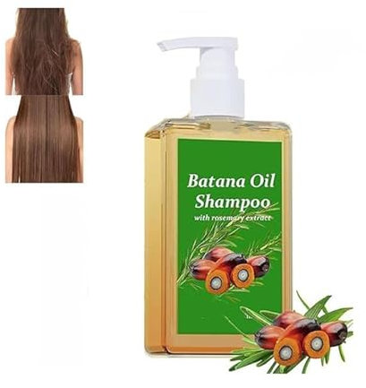 Batana Oil Shampoo,Batana Oil & Rosemary Shampoo with Rosemary Extract,Organic Batana Oil for Healthy Hair,Nourishing & Regenerating Hair-Soft and Fluffy for Men & Women (1 Pcs)