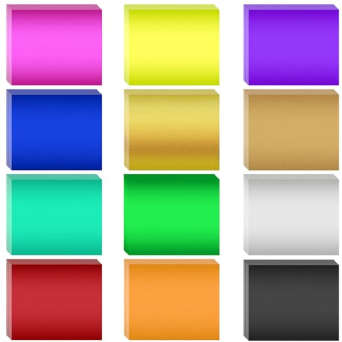 120 Sheets Gold Leaf Sheets 12 Colors Imitation Gold Foil Sheets for Crafts, 8.5cm x 8cm Multi-Color Metallic Transfer Foil Paper for DIY Crafts,Art Decoration,Furniture, Nails,Paintings