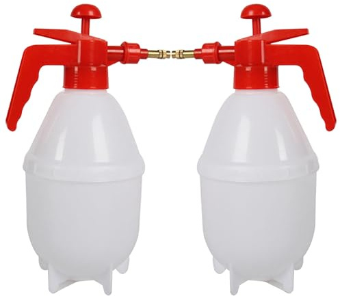 SWOOMEY Spruzzatore per Piante 0.8l a Pressione Regolabile, Bottiglia Spray Manuale Riutilizzabile in Pp e Rame, per Irrigazione Esterna e Fiori, Confezione da 2 Pezzi
