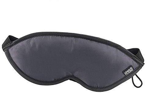 Lewis N. Clark Comfort Eye Mask + Sleep Aid to Block Light for Travel, Airplane, Hotel, Airport, Insomnia + Headache Relief with Adjustable Straps, Gray