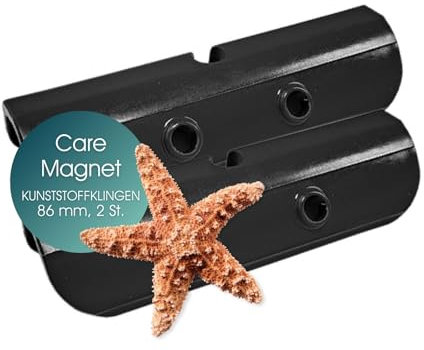 TUNZE Kunststoffklingen 86mm I 2 Ersatzklingen für TUNZE Care Magnet I abgerundete Klingen für Aquarienreiniger I schlanker Scheibenreiniger mit stark minimierter Kratzgefahr I Aquariumglas-Reiniger