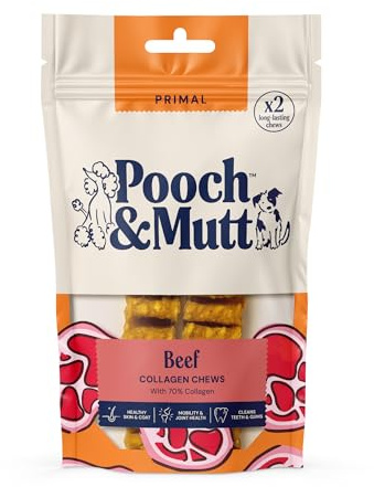 Pooch & Mutt - Beef Collagen Chew, High Protein Dog Chews, 45g (2 chews)