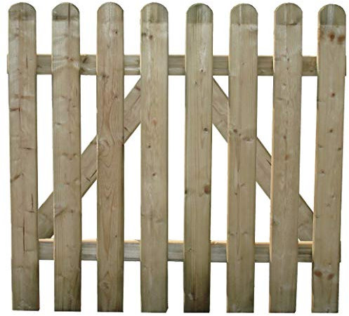 HOMEGARDEN Portail pour Palissade en Bois de pin pour clôture Jardin 100 x 100 cm