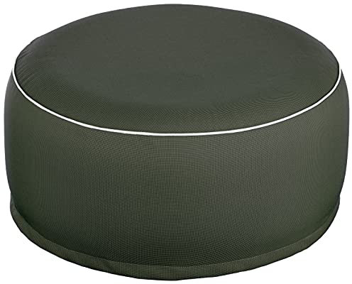 Brandsseller Outdoor Sitzhocker aufblasbar – Pouf Ø 55 x 25 cm – wasserabweisender Sitzsack für Garten, Terrasse, Wohnzimmer & Strand – wetterfest & leicht zu reinigen Anthrazit