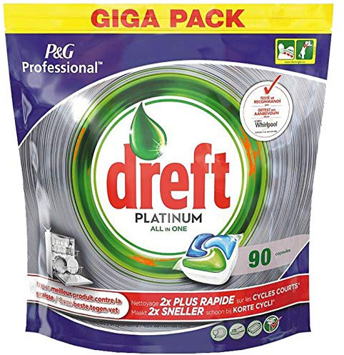 DREFT Spülmaschinen-Tabs - All-In-One - Platinum - 90 Stück