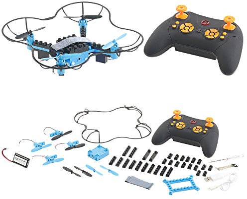 Simulus Drohne Bausatz: Quadrocopter-Bausatz, 38-teilig, 2,4-GHz-Fernbedienung, 3D-Flugmanöver (Drohnen Bausatz mit Fernsteuerung, Quadrocopter Bausatz Komplett, Geschenk Basteln)
