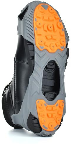 Winter Walking Low-Pro Ice Cleat, Heavy-Duty Industrial Grade Traction Aid for Walking on Snow and Ice, Size X-Large (1 Pair)
