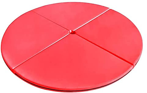 Dxcaicc Pole Dance Matte Durchmesser 120cm Rundes Tragbares Klappbares Crash Pad Geeignet für Home Gym Anfänger Gymnastik Fallschutzmatte,Rot,Thickness 10cm