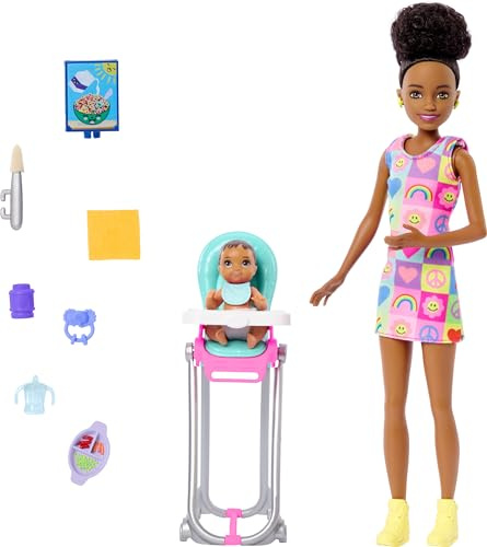 Barbie Skipper Doll & Playset with Accessories Babysitting Set Themed