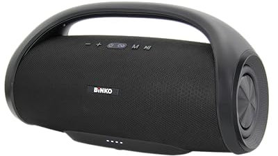 Binko Altavoz Bluetooth/radiocasete Q-66, 2 x 30 W, portátil, Color Negro