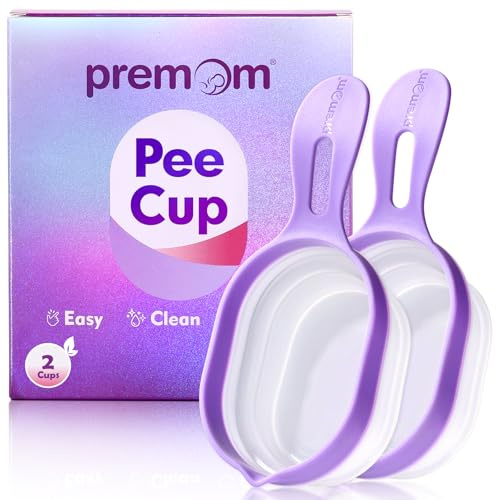 Premom 2 Gobelets à Urine Pliables – Réutilisables, Pratiques et Hygiéniques pour la Collecte d’Urine Féminine