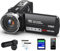 Delmodes Camcorder 4K 30FPS Video Camera 80MP 18X Digital Zoom Vlogging Camera for YouTube IR Night Vision 3.0 IPS Screen Camcorder with 32GB SD Card, Microphone, Remote Control and 2 Batteries