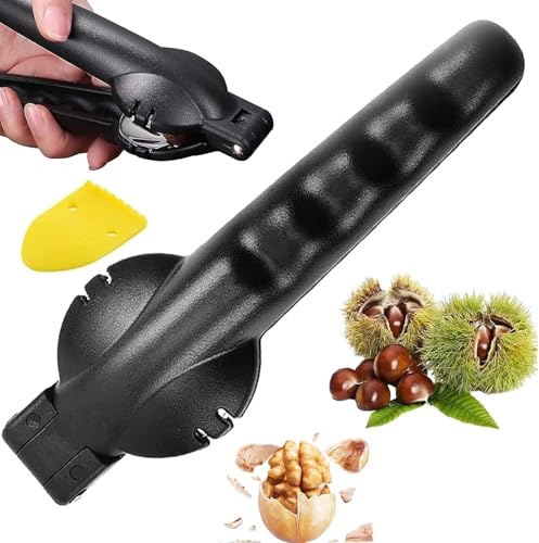 YARUJING Apri Castagn Inossidabile Taglia Castagne Clip per Castagne Multifunzione Taglio della Castagna Pinza per Castagne Pinza Castagne per Castagne Utensili Cucina(Nero)