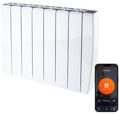 TCP Smart Ceramic Panel Radiator 2000W (White) – Smart WiFi Electric Heater with Remote App Control, Slimline Wall Mounted Design, Ceramic Core Fast Heat, Energy Saving