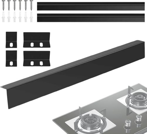 Joint de fente pour plan de travail - En acier inoxydable - Barre de protection antidérapante - Pour plan de travail, four, armoire, cuisinière, lave-vaisselle, micro-ondes, réfrigérateur, machine à