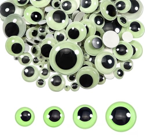 RTRTGS 300 Pezzi Occhi Mobili Adesivi Autoadesivi, Occhi per Pupazzi, Giocattolo in Plastica per Lavoretti Fai da Te, Scrapbooking, Artigianato, Bambole e Pupazzi Accessori (8mm, 10mm, 12mm, 15mm)