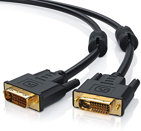 CSL - 1m High Speed DVI zu DVI Kabel - Dual Link 24 1 - vergoldete Kontakte - HDTV Auflösungen bis 2560x1600-2X Ferritkern - verzinnte OFC Kupferleiter - x.v.Color