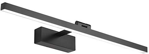 Klighten Lampe Miroir LED Salle de Bain 60cm, 18W 1170 Lumen, IP44 Étanche Applique Murale 180° Rotatif, Lumière Miroir Moderne, Blanc Froid 5500K, Schwarz